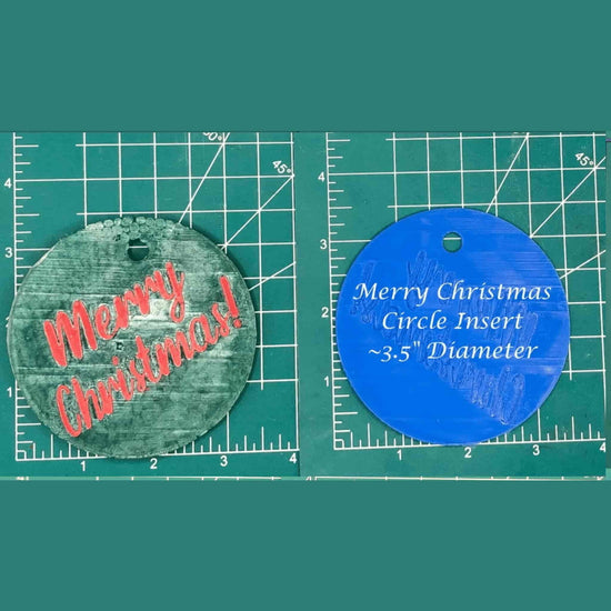 3.5" Circle Inserts - Christmas - Silicone Freshie Mold - Silicone Mold