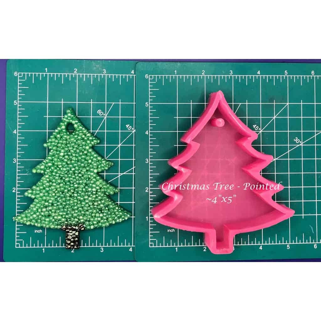 Christmas Tree (Pointed)- Silicone Freshie Mold - Silicone Mold