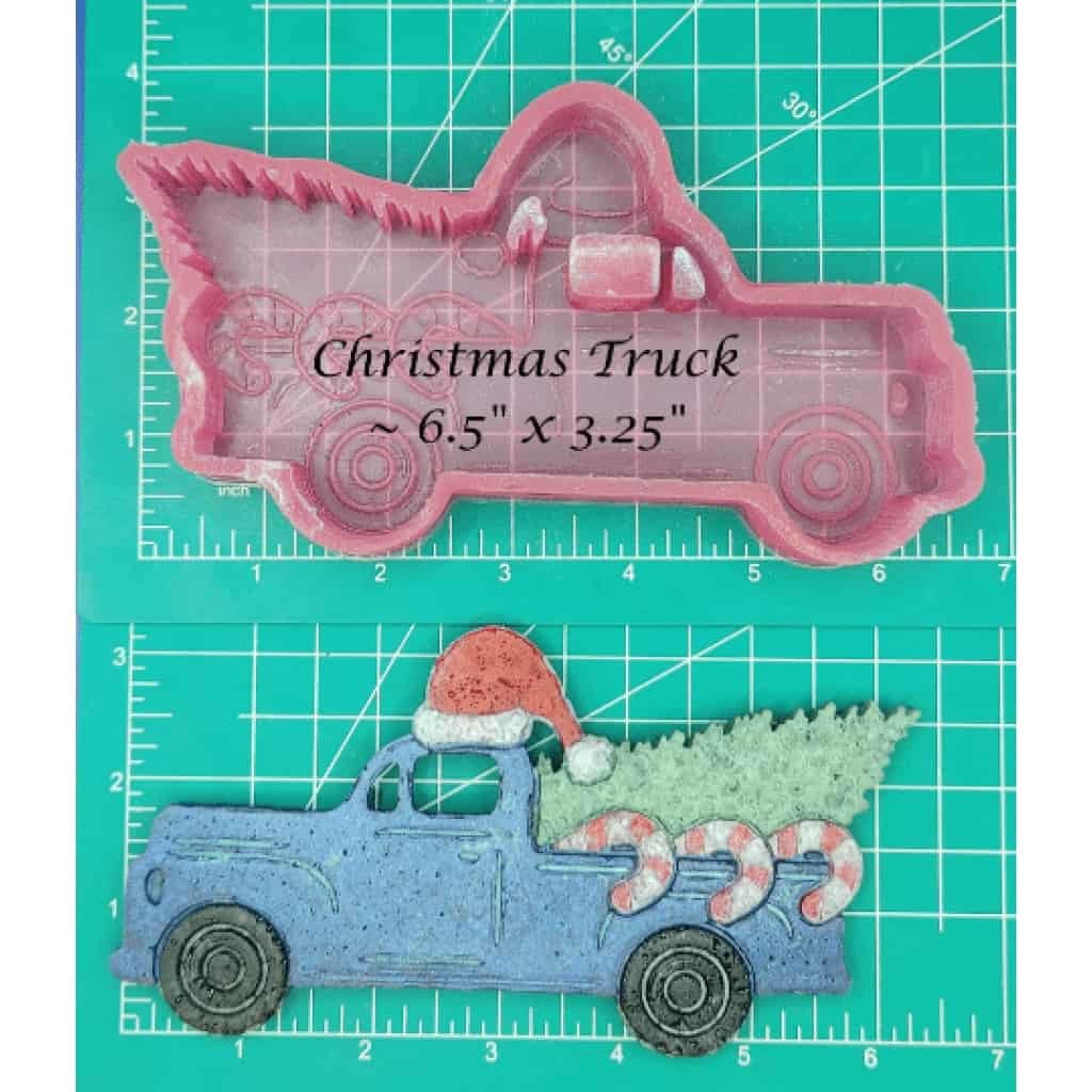 Christmas Truck - Silicone Freshie Mold - Silicone Mold