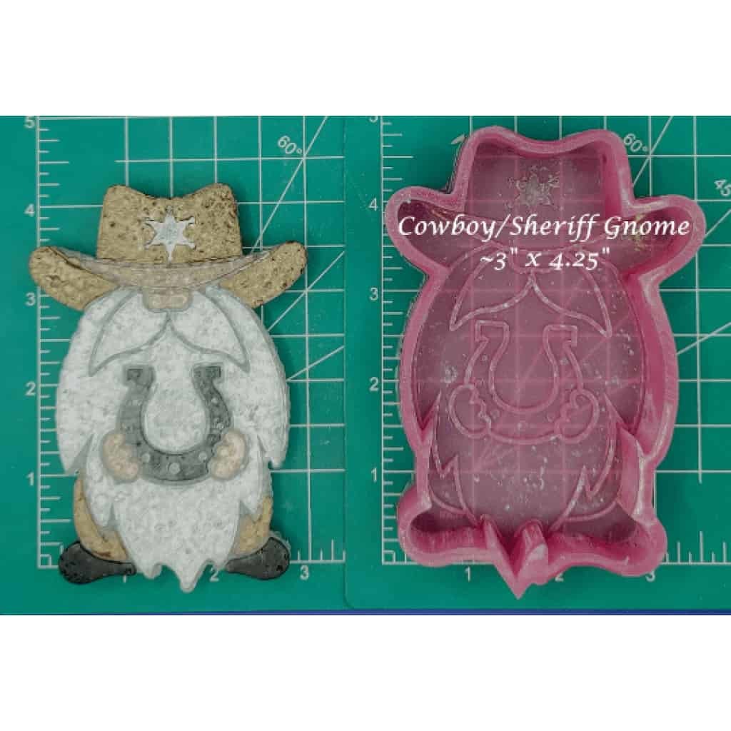 Cowboy/Sheriff Gnome - Silicone Freshie Mold