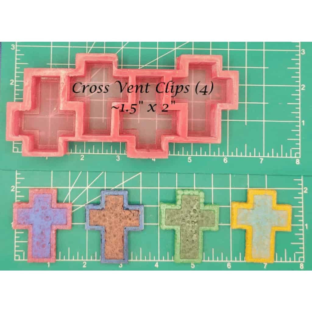 Cross Vent Clip Tray - Silicone Freshie Mold