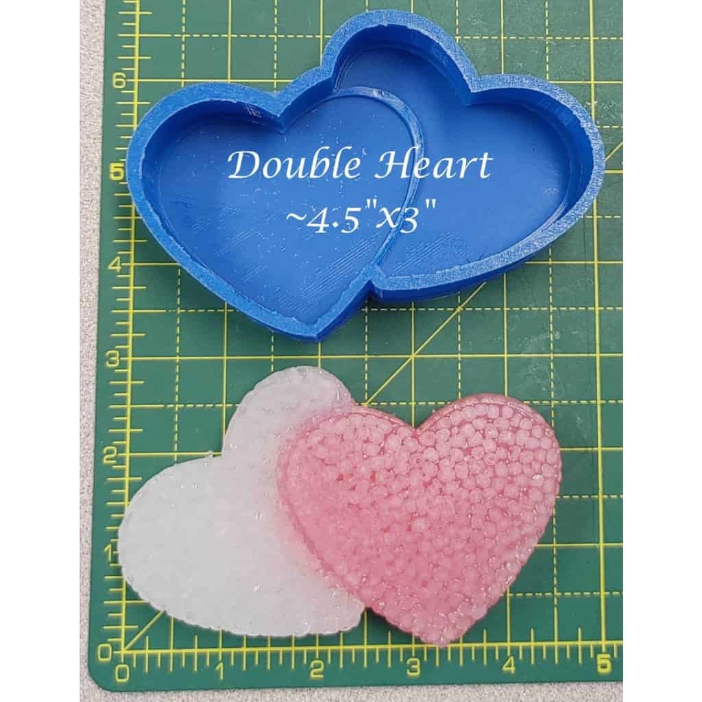 Double Heart Cookie Cutter, Double Heart Fondant Cutter, Double Heart Clay  Cutter