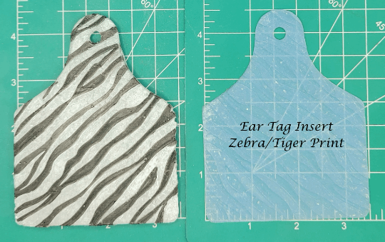 Cow Ear Tag Inserts - Silicone Freshie Mold - Silicone Mold