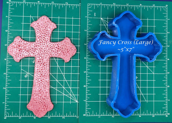 Fancy Cross - Silicone Resin Mold or Freshie Mold