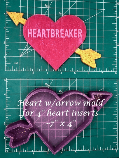 Heart with Arrow - Silicone Freshie Mold