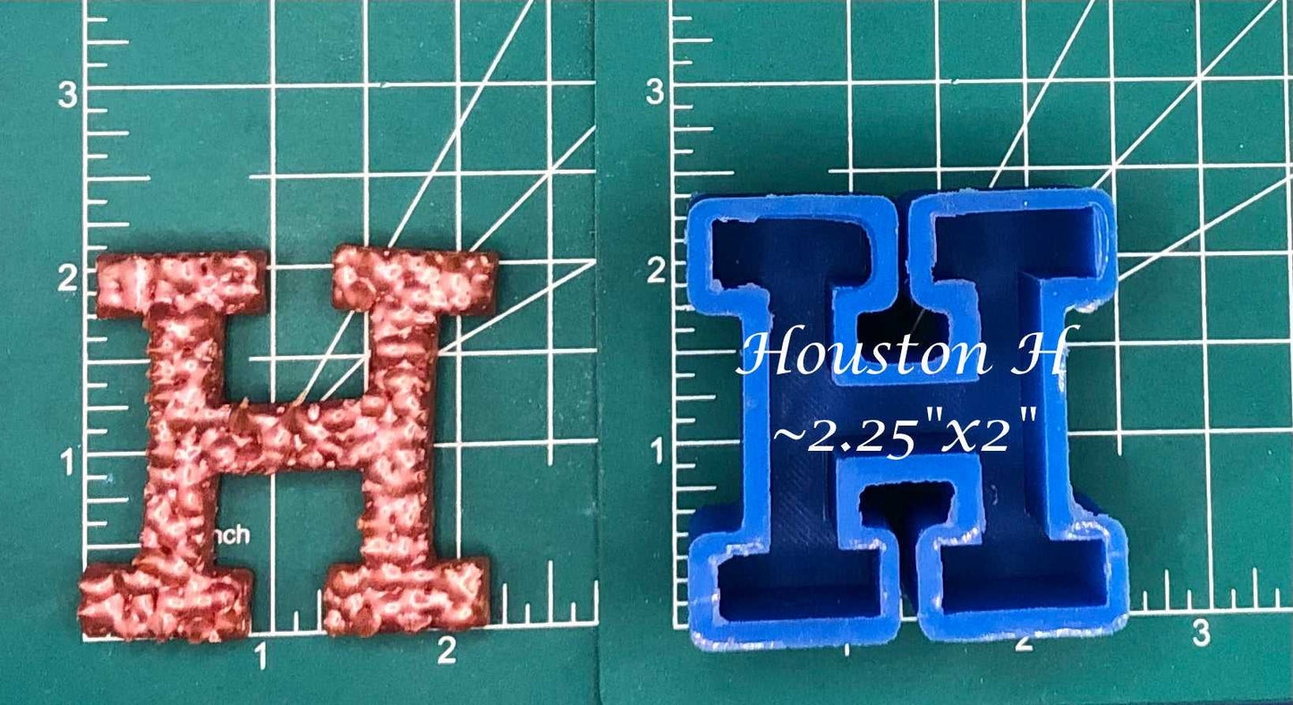 Houston H - Silicone Freshie Mold - Silicone Mold