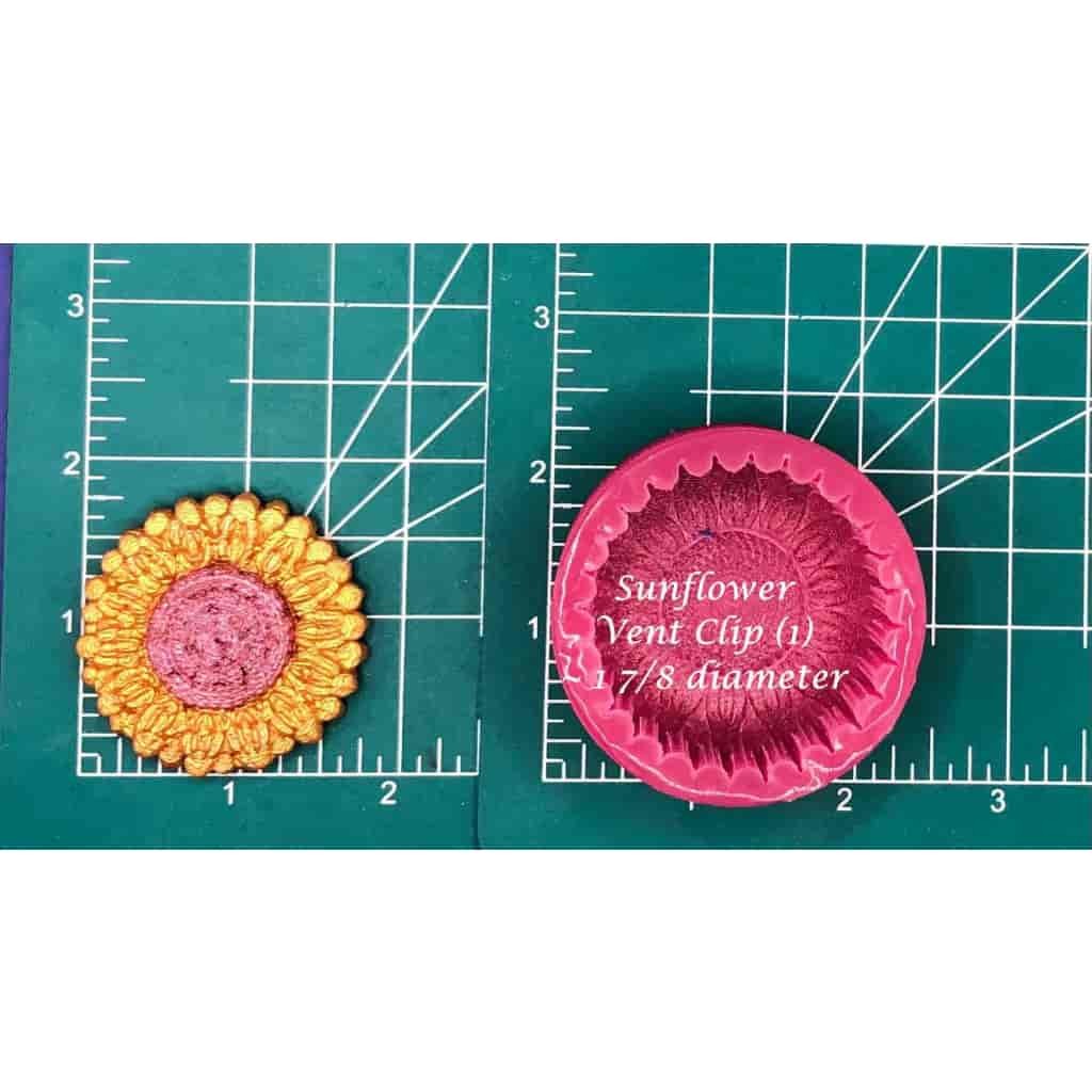 Sunflower Vent Clip tray Freshie Mold