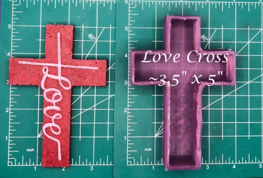 Love Cross - Silicone Freshie Mold - Silicone Mold