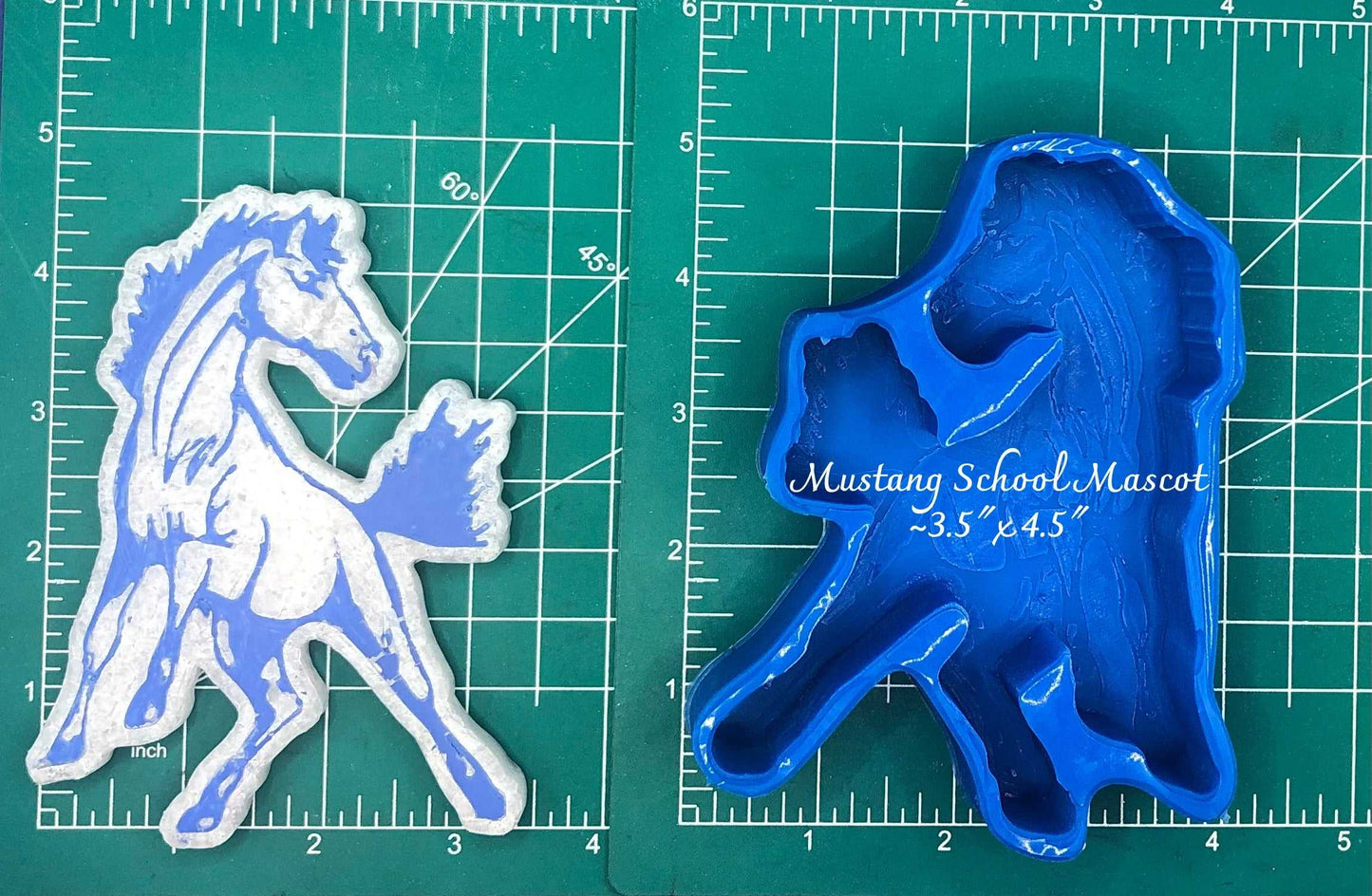 Mustang Bronco Colt Stallion Chargers School Mascot - Silicone Freshie Mold