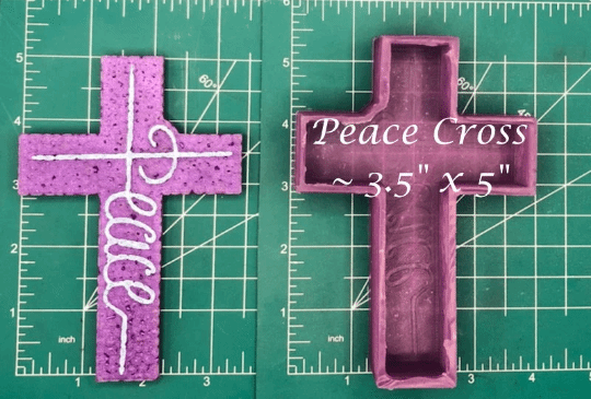 Peace Cross -  Silicone Freshie Mold - Silicone Mold