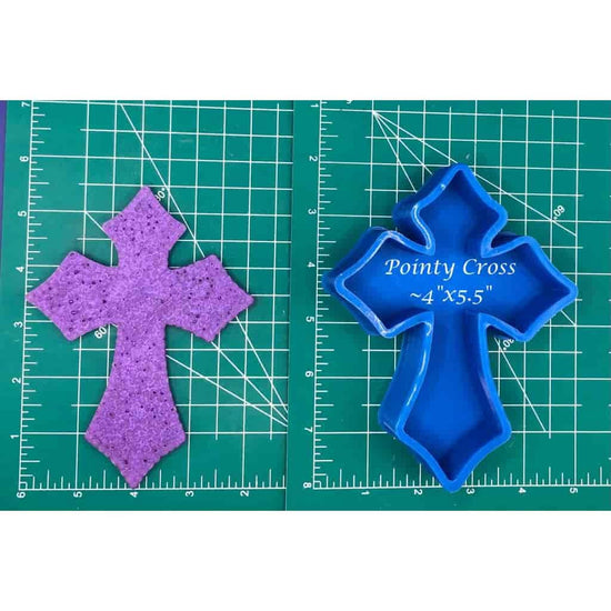 Pointy Cross -  Silicone Freshie Mold - Silicone Mold