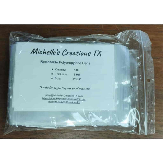 5"x5" Polypropylene Bags, reclosable with hanging hole - Silicone Mold