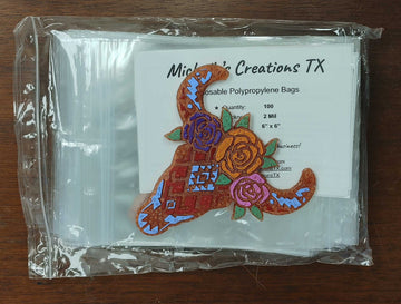 6"x6" Polypropylene Bags, reclosable with hanging hole