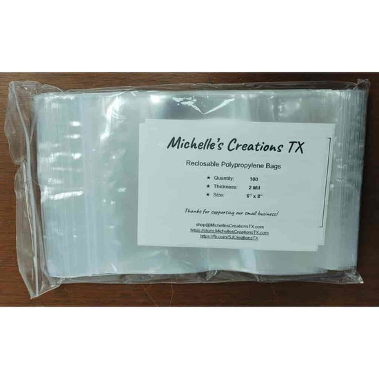 7"x9" Polypropylene Bags, reclosable with hanging hole - Silicone Mold