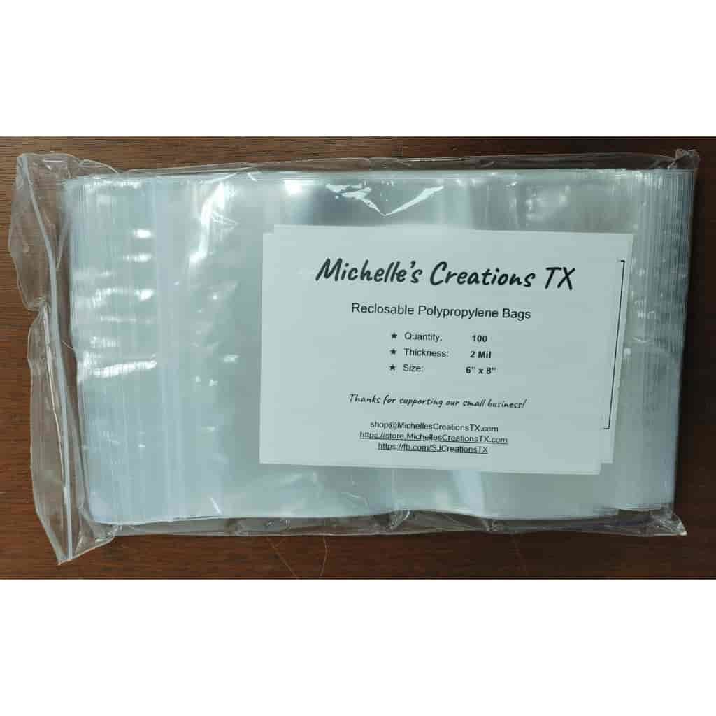 4"x4" Polypropylene Bags, reclosable with hanging hole - Silicone Mold