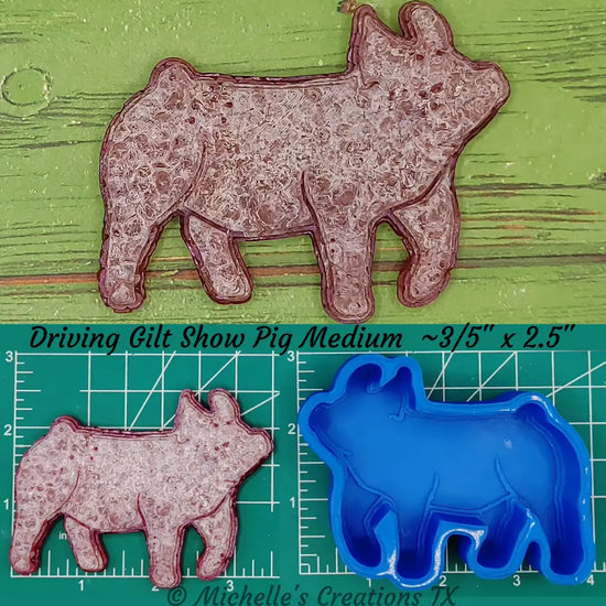 Show Pig - Driving Gilt - Silicone freshie mold