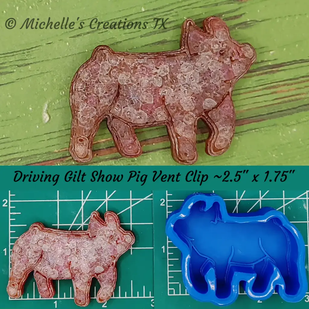 Show Pig - Driving Gilt - Silicone freshie mold