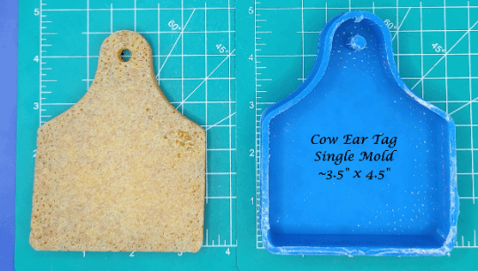 Cow Ear Tag Inserts - Silicone Freshie Mold - Silicone Mold