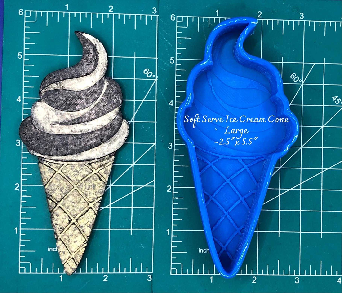 Soft Serve Ice Cream Cone - Silicone freshie mold