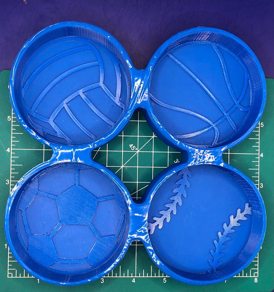 3.5" Sports Ball Tray - Silicone Freshie Mold