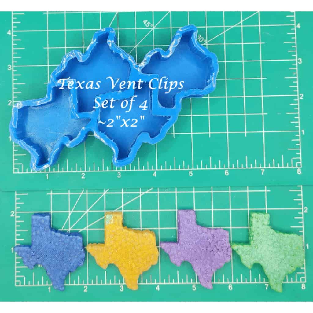 Texas Vent Clip Tray - Silicone Freshie Mold - Silicone Mold