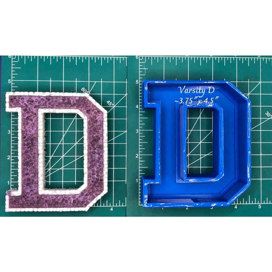 Varsity Font D - Silicone Freshie Mold - Silicone Mold