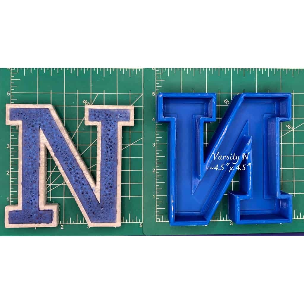 Varsity Font N - Silicone Freshie Mold - Silicone Mold
