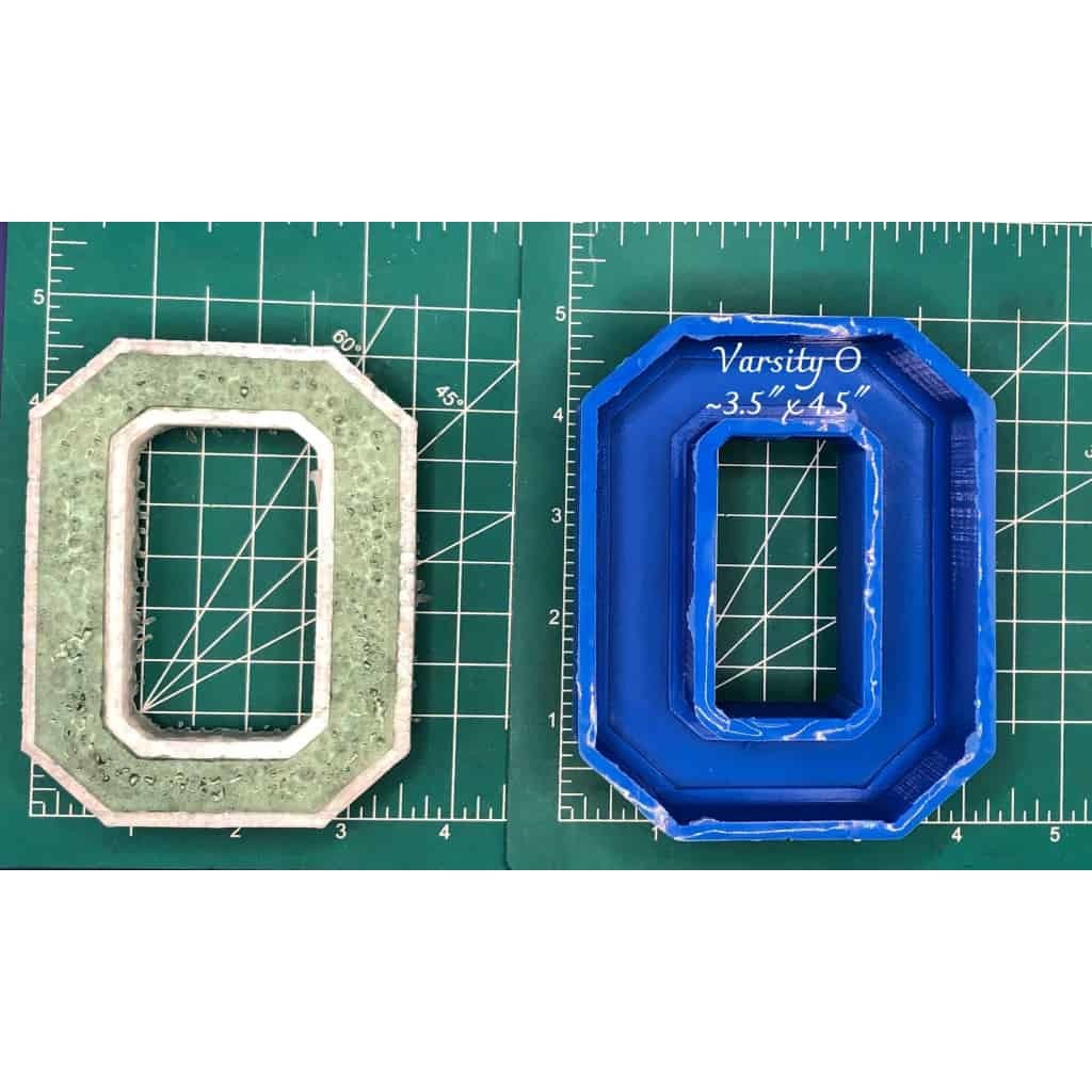 Varsity Font O - Silicone Freshie Mold