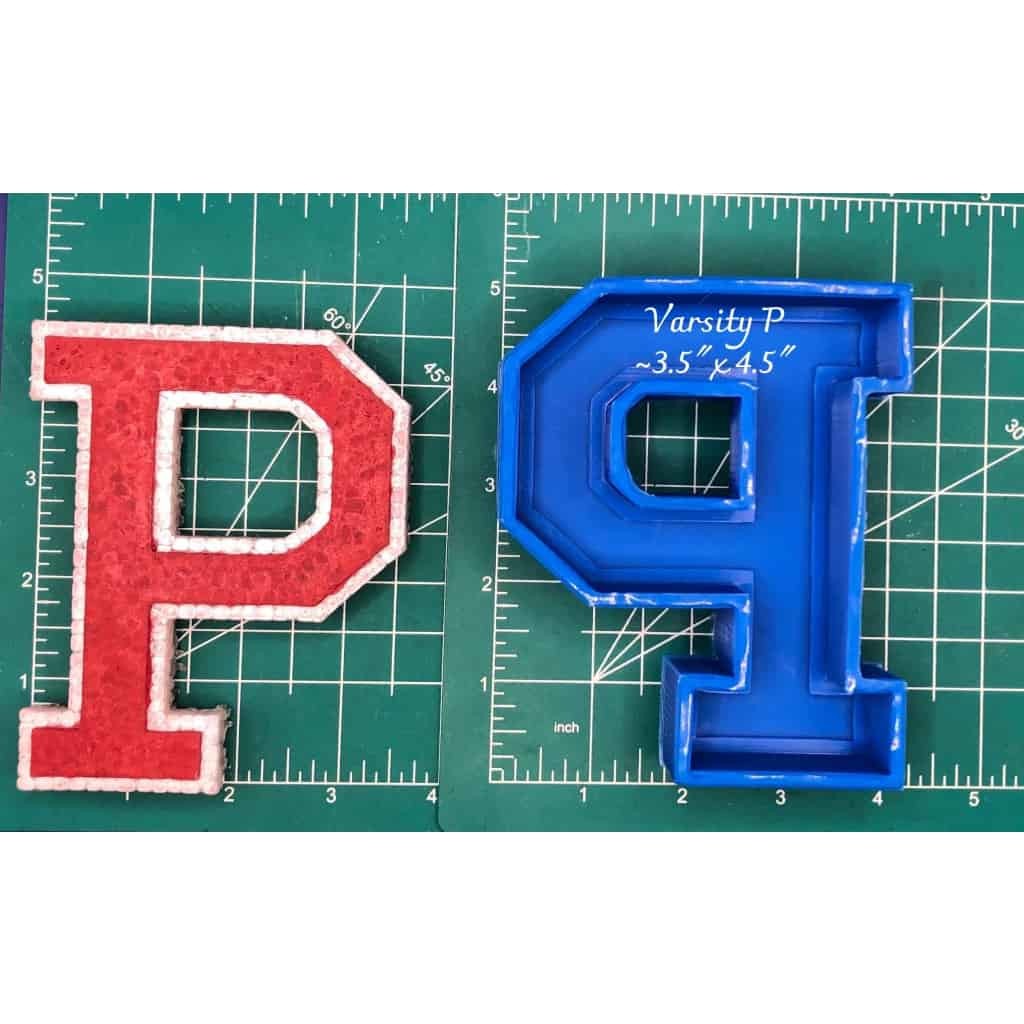 Varsity Font P - Silicone Freshie Mold