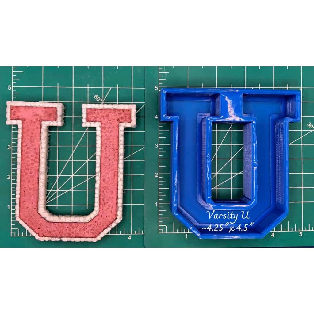 Varsity Font U - Silicone Freshie Mold - Silicone Mold