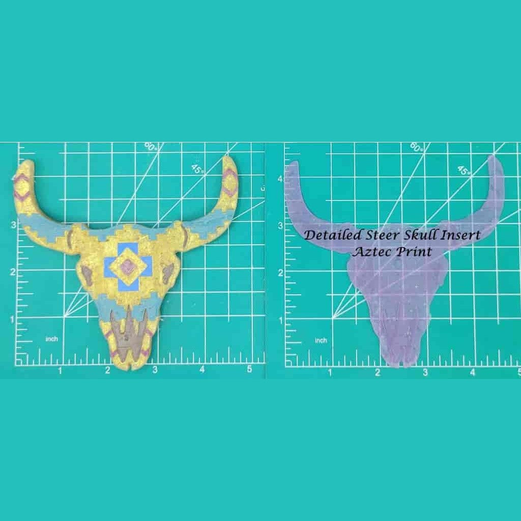 Steer Skull Inserts - Silicone Freshie Mold