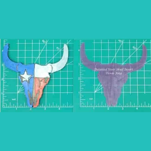 Steer Skull Inserts - Silicone Freshie Mold
