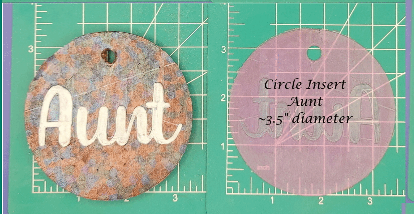 Family Name Inserts for 3.5" Circle molds - Silicone Freshie Mold