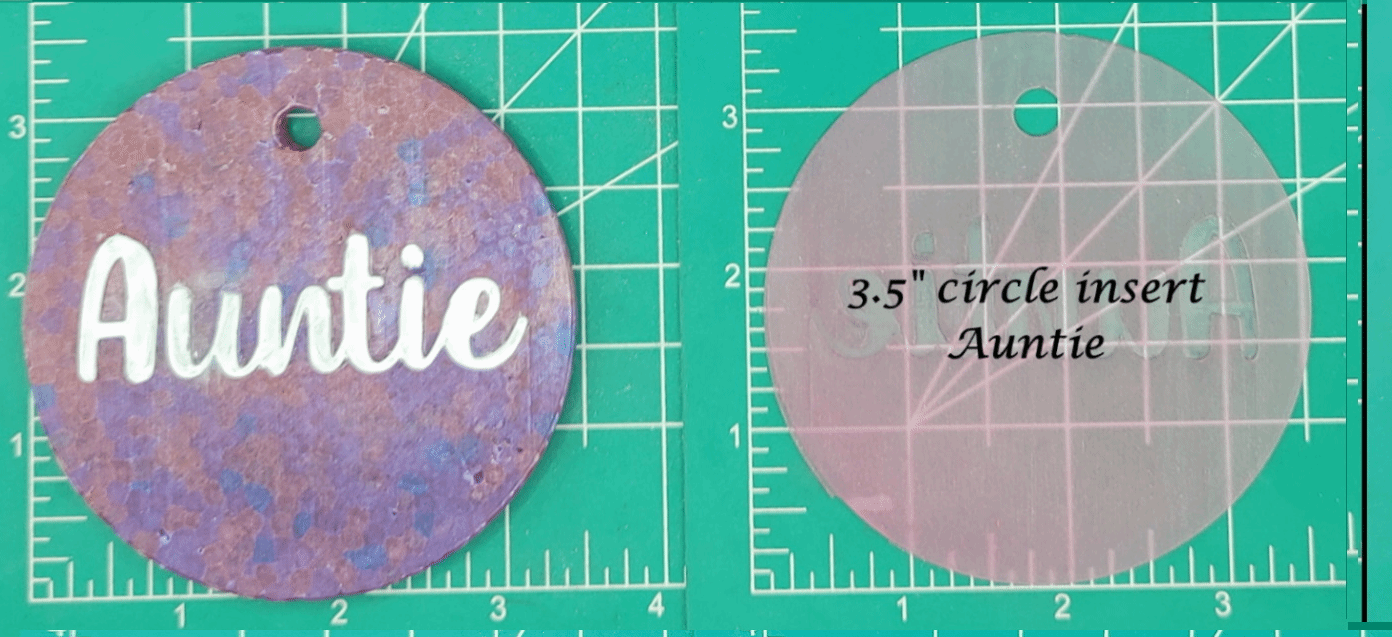 Family Name Inserts for 3.5" Circle molds - Silicone Freshie Mold