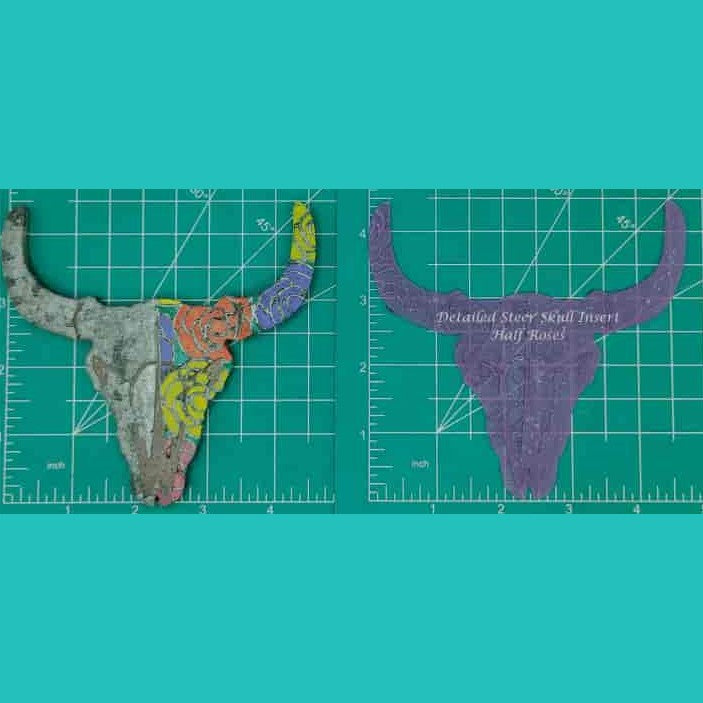 Steer Skull Inserts - Silicone Freshie Mold
