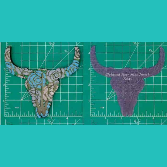 Steer Skull Inserts - Silicone Freshie Mold