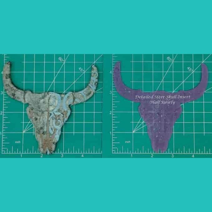 Steer Skull Inserts - Silicone Freshie Mold