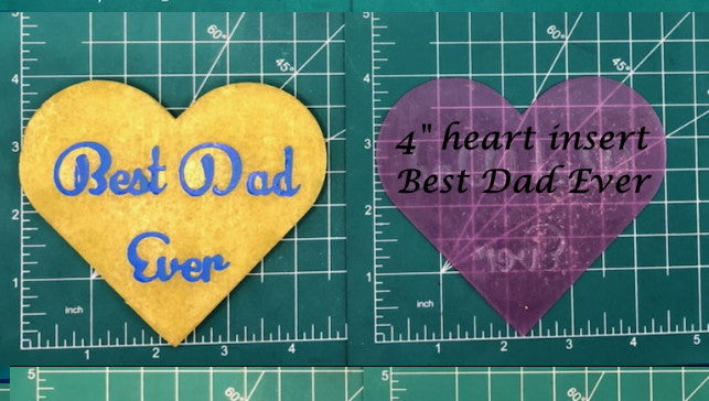 4" Heart Inserts - Silicone Freshie Molds