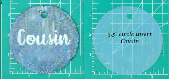 Family Name Inserts for 3.5" Circle molds - Silicone Freshie Mold