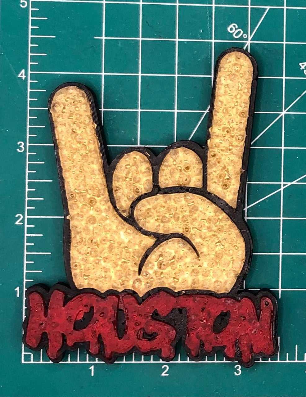 Hand sign with melting Houston - Silicone Freshie Mold