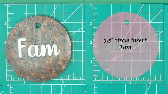 Family Name Inserts for 3.5" Circle molds - Silicone Freshie Mold