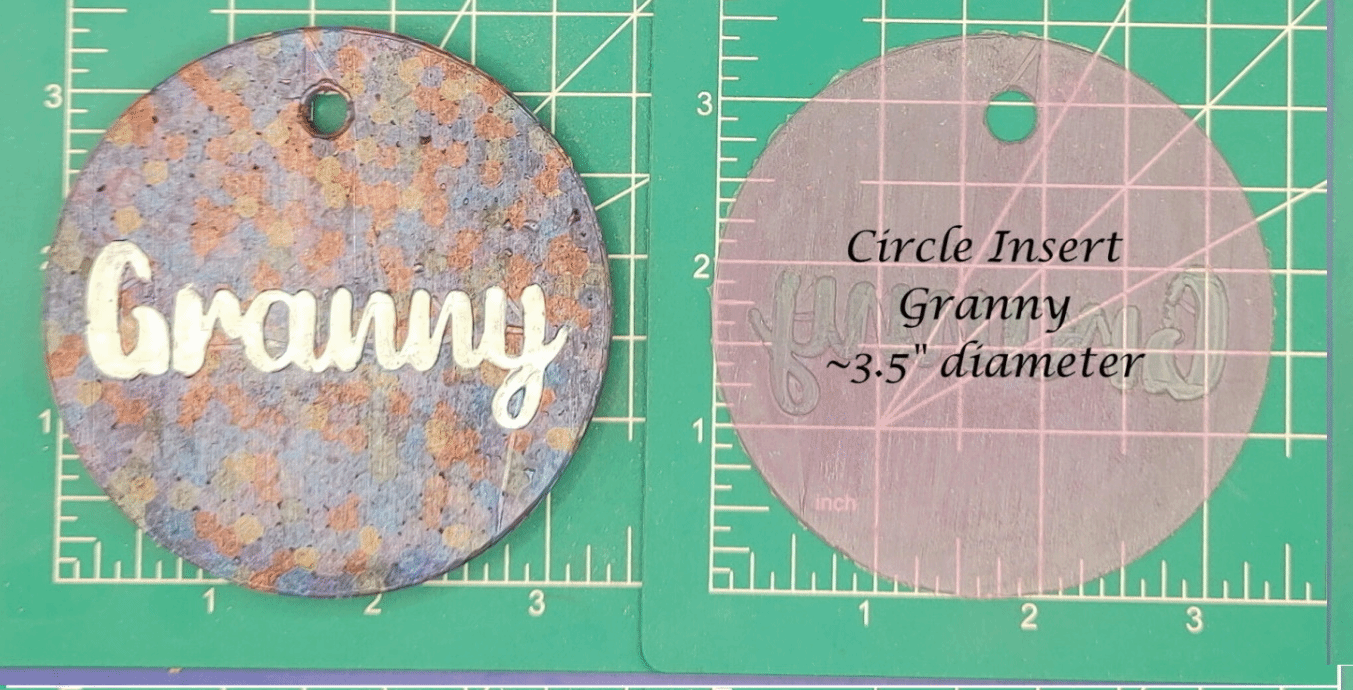 Family Name Inserts for 3.5" Circle molds - Silicone Freshie Mold