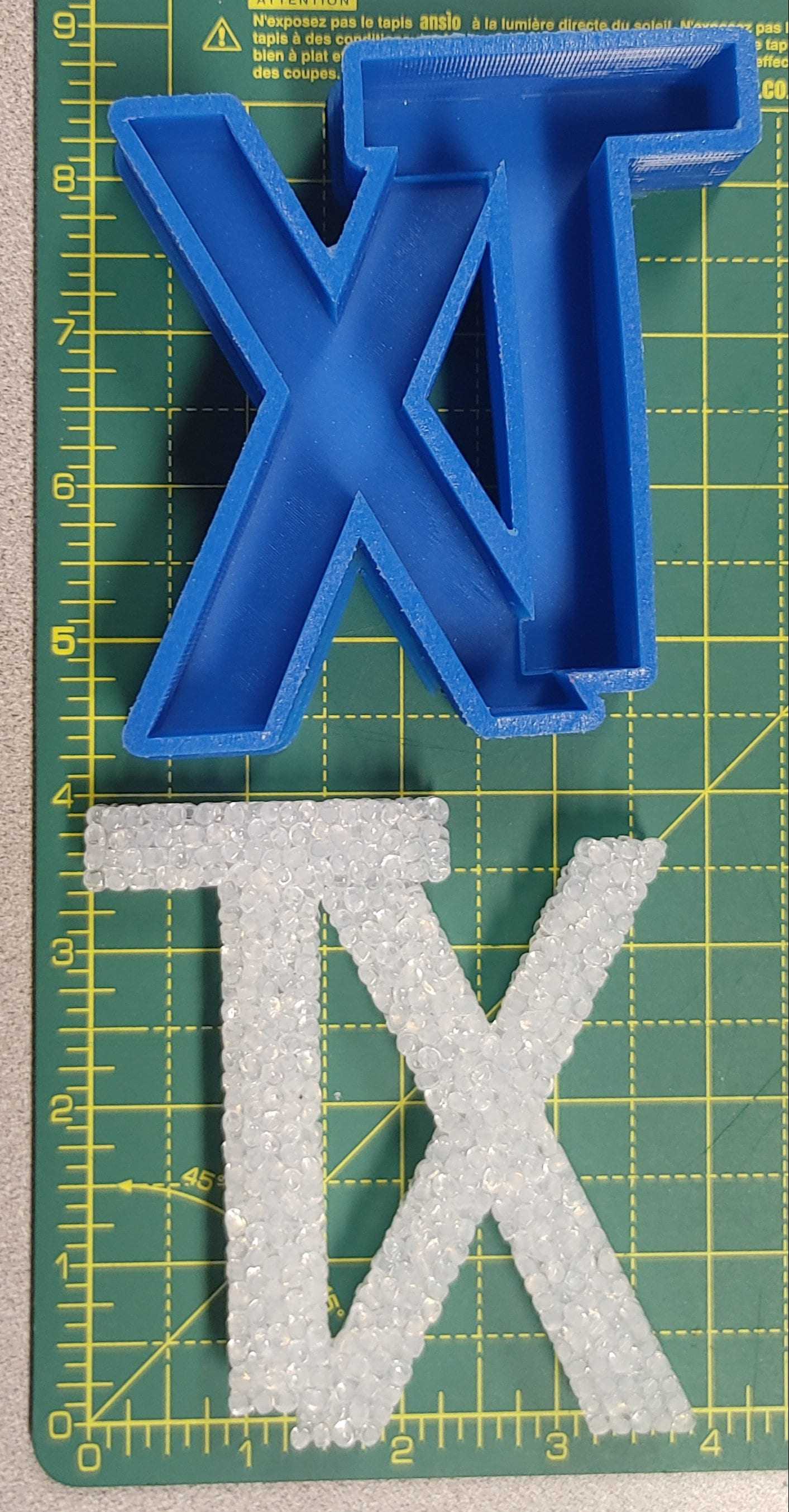 TX - Letters - Silicone Freshie Mold