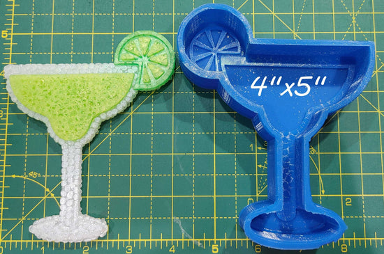 Margarita Glass with Lime - Silicone Freshie Mold - Silicone Mold
