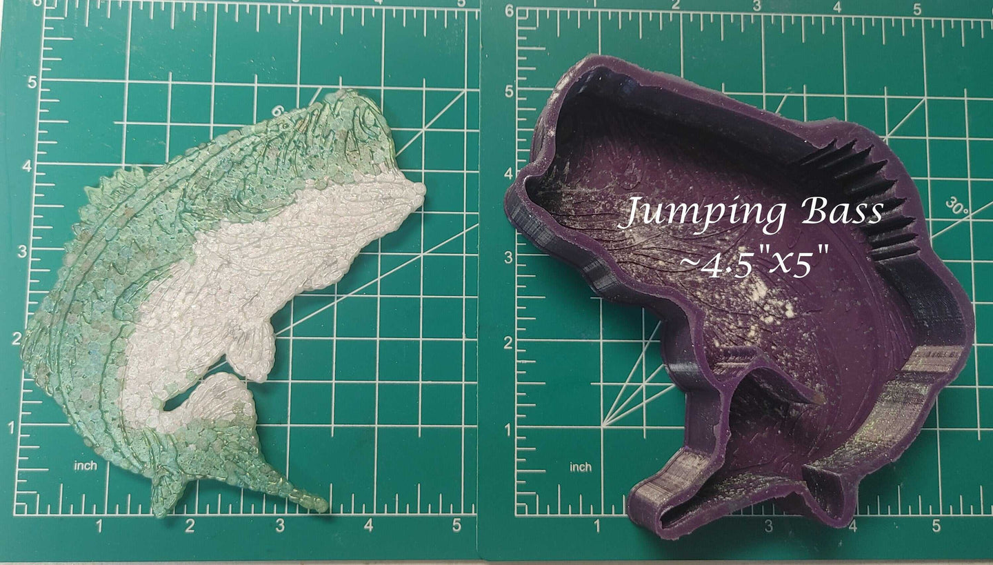 Jumping Bass - Silicone Freshie Mold