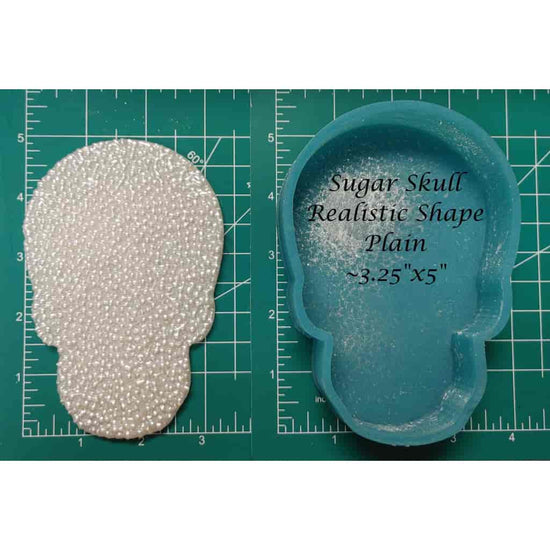 Sugar Skull - Realistic Shape - Silicone freshie mold - Silicone Mold