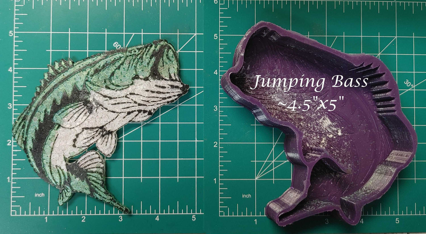 Jumping Bass - Silicone Freshie Mold