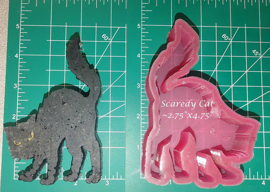 Scaredy Cat - Silicone freshie mold - Silicone Mold