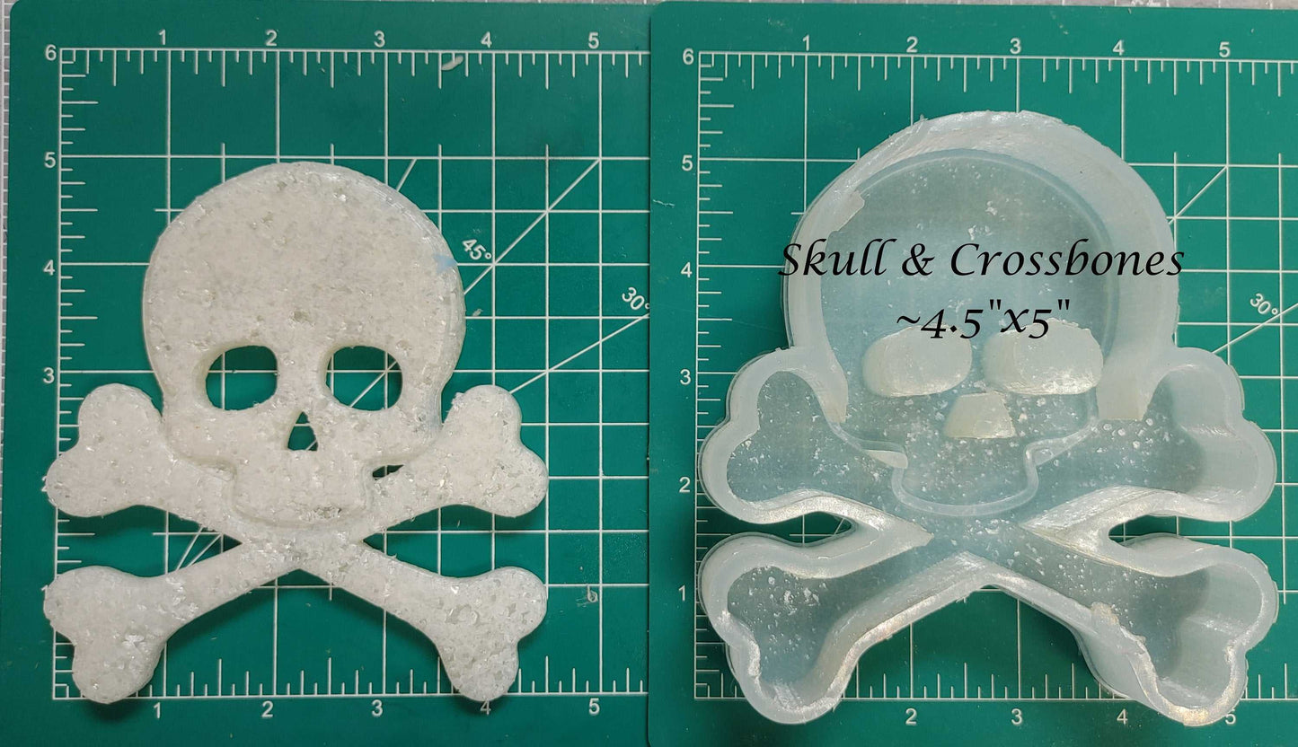 Skull & Crossbones - Silicone freshie mold - Silicone Mold