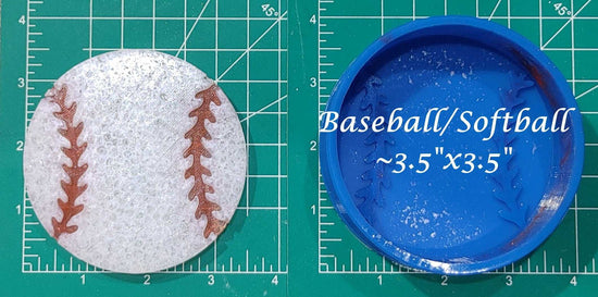 3.5" Sports Ball Tray - Silicone Freshie Mold - Silicone Mold